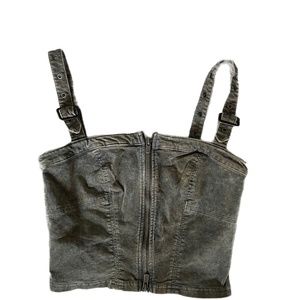 NWT URBAN OUTFITTERS SMALL DENIM ZIP UP TANK